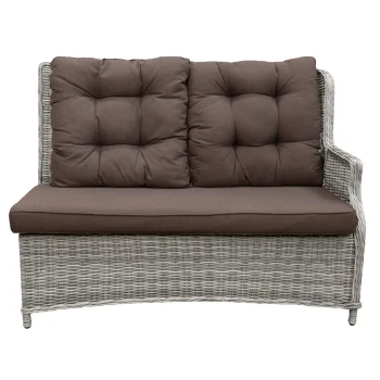 Fashion Bois Le Duc 2-zits Bank Links Aprano Verstelbaar White Grey