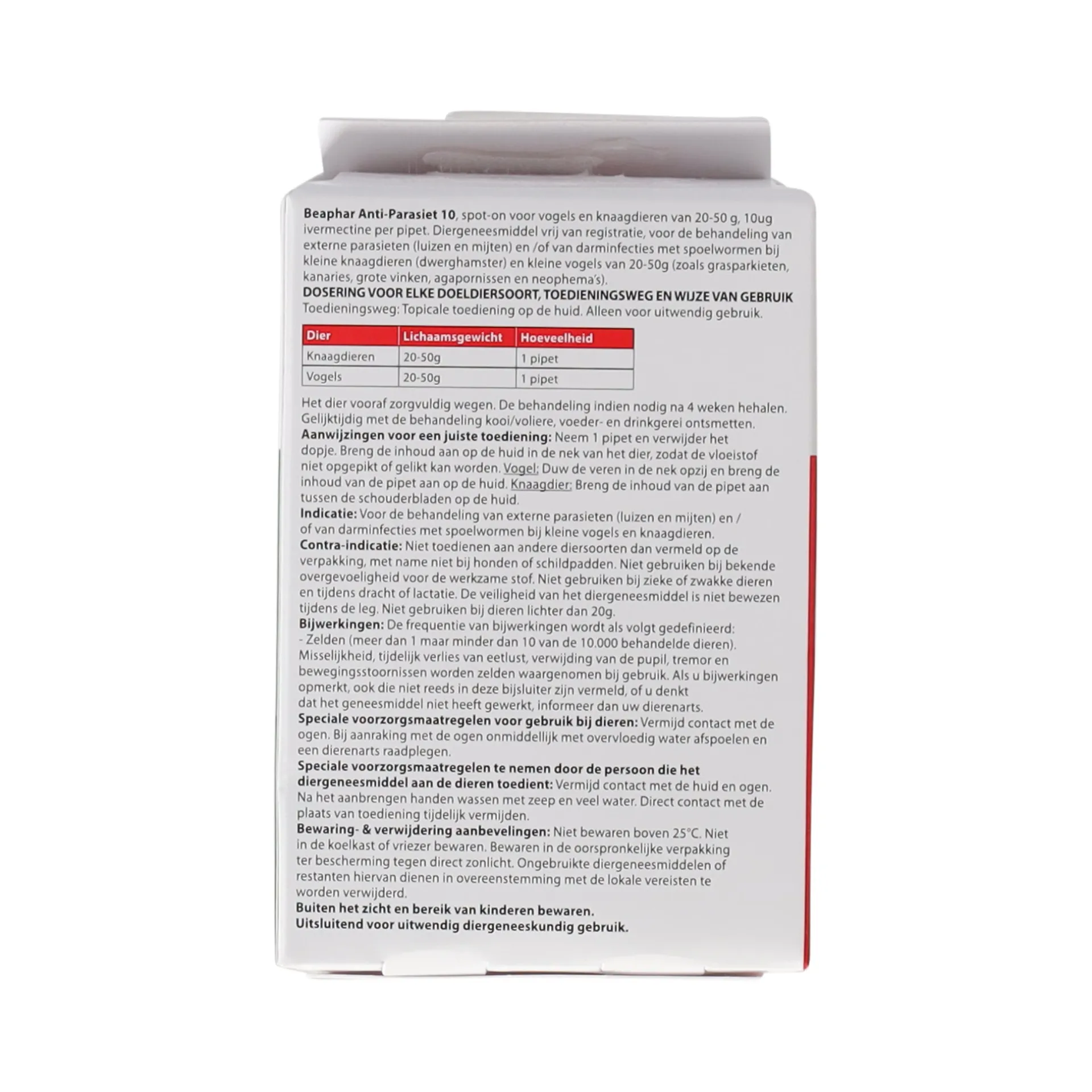 anti-parasiet-10-knaagvogel-20-YxjfsBAl-1.webp New Beaphar Anti-parasiet 10 Knaag/vogel 20-50g 2st