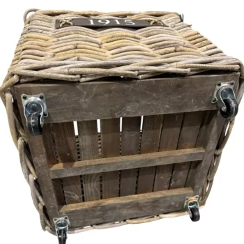 Outlet Van Der Leeden Bak Rotan Met Wielen Vierkant 50 X 50 Cm