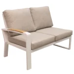 New Bois Le Duc Bank 2-zit Links Foxton Wit Met Kussens