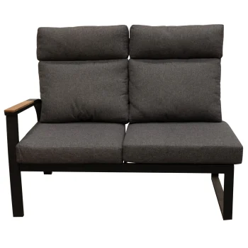 Clearance Bois Le Duc Bank 2-zit Links Harston Zwart Met Kussens