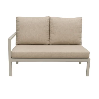 Clearance Bois Le Duc Bank 2-zit Rechts Brozzi Milky Grey Met Kussens