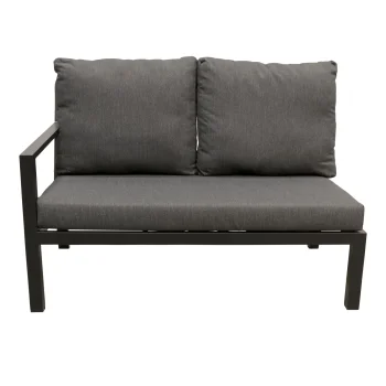 Discount Bois Le Duc Bank 2-zit Rechts Brozzi Zwart Met Kussens