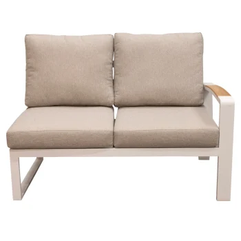 Best Bois Le Duc Bank 2-zit Rechts Foxton Wit Met Kussens