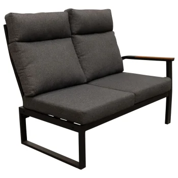 Hot Bois Le Duc Bank 2-zit Rechts Harston Zwart Met Kussens