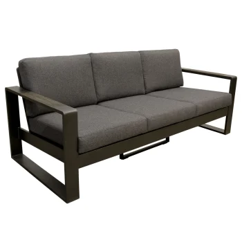 Outlet Bois Le Duc Bank 3-zit Malviza Antraciet Met Kussens