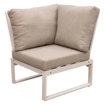 Clearance Bois Le Duc Bank Hoek Foxton Wit Met Kussens