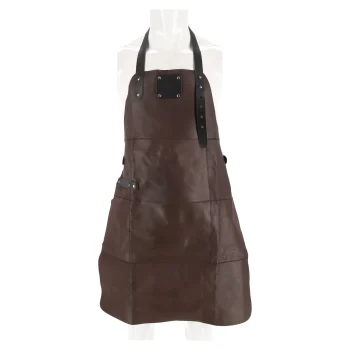 Clearance Barbecue Schort Leder Bruin