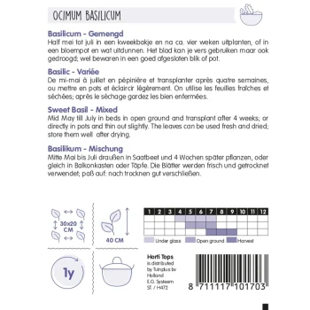Online Horti Tops Basilicum Gemengd Zaad