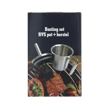Sale Basting Set RVS Pot+borstel
