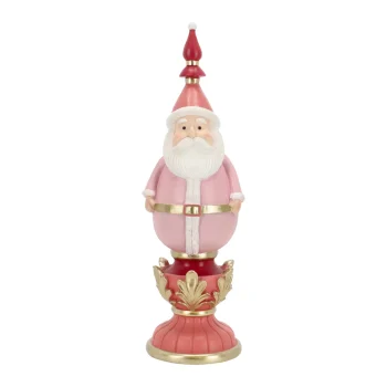 Online Beeld Kerstman Donkerroze 49 Cm