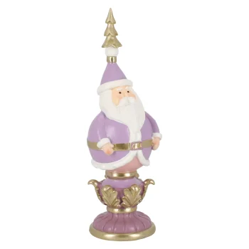 Best Beeld Kerstman Paars 34 Cm