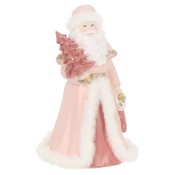 Best Beeld Kerstman Roze 23 Cm