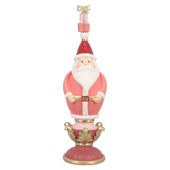 Online Beeld Kerstman Roze 40cm