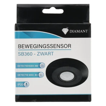 Sale Diamant Bewegingssensor 360° Zwart