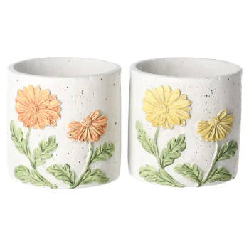 Best Natural Collections Bloempot Cement 10 Cm 3 Assorti