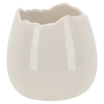 Outlet Van Cranenbroek Bloempot Ei Wit 12x12cm