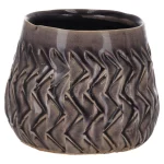 Clearance Natural Collections Bloempot Grijs 13 X 10 Cm