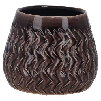 Clearance Natural Collections Bloempot Grijs 16 X 13 Cm