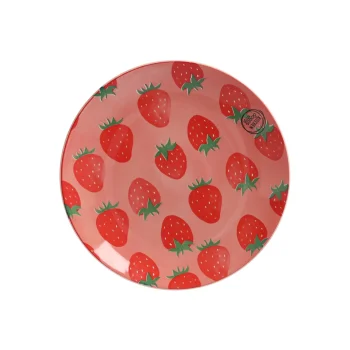 Fashion Decoris Bord Aardbei 21 Cm 2 Assorti