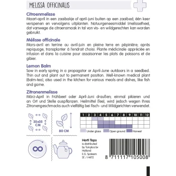 Fashion Horti Tops Citroenmelisse Zaad