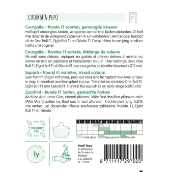 Best Horti Tops Courgette Ronde Soorten Mix