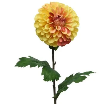 Fashion Everlands Dahlia Op Steel Geel 75 Cm