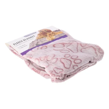 Fashion Friendly Pet Deken Hond Poot 70x100cm Oud Roze