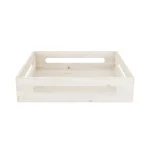 Clearance Natural Collections Dienblad Hout 28 X 28 X 6 Cm White