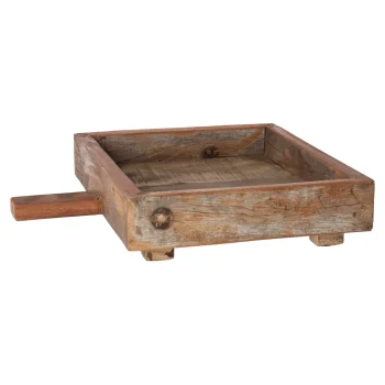Clearance Natural Collections Dienblad Hout Met Handvat 34 X 29 X 8 Cm