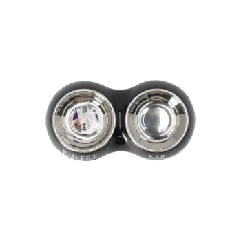 Hot Friendly Pet Eetpot Duo Buffet Zwart 2x230ml