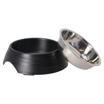 New Friendly Pet Eetpot Hond Ribbel Zwart 160ml