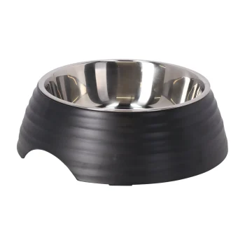 Outlet Friendly Pet Eetpot Hond Ribbel Zwart 700ml