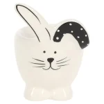 Outlet Van Cranenbroek Eidop Konijn Wit Zwart 5x9cm