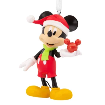 Hot Hallmark Famous Character Mickey Holding Orn