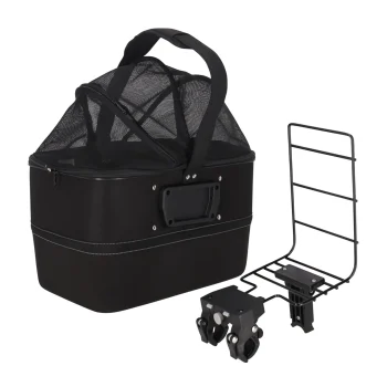 Online Friendly Pet Fietsmand Voor 41x41x29cm Zwart