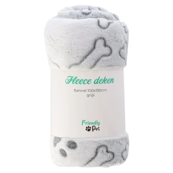 Fashion Friendly Pet Fleece Flanel 100x150cm Grijs