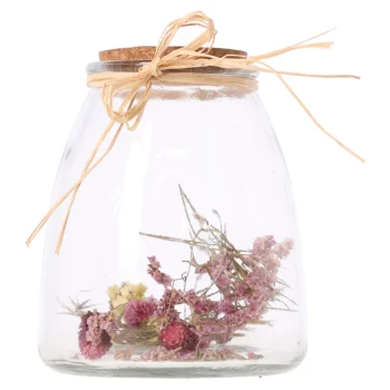 Outlet Natural Collections Fles Bloemen Glas 15 Cm Multi
