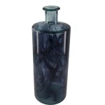 Clearance Natural Collections Fles Glas Recycle Blauw 15 X 40 Cm