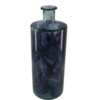 Clearance Natural Collections Fles Glas Recycle Blauw 15 X 40 Cm