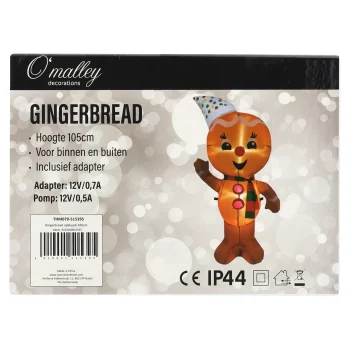 Fashion O'malley Gingerbread Opblaasbaar 105cm