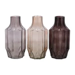 Discount Natural Collections Glazen Vaas Grijs 12 X 12 X 25 Cm