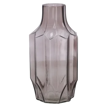 Discount Natural Collections Glazen Vaas Grijs 12 X 12 X 25 Cm