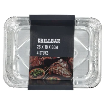Fashion Grillbakje 4stuks 26x18x6cm