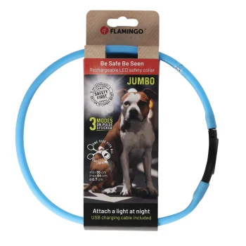 Best Flamingo Halsband Visio LED Jumbo 7mm Blauw