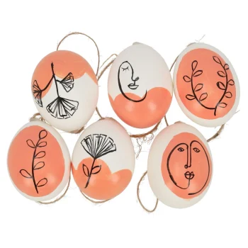 New Natural Collections Hanger Ei Nature Oranje 6st