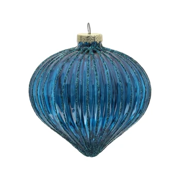 Outlet Hanger Glas Bal 10 Cm Blauw
