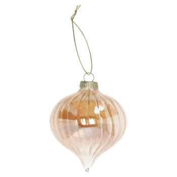 Hot Hanger Glas Bal 8 Cm Koper