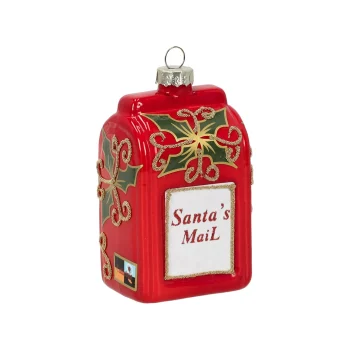 Clearance Hanger Glas Brievenbus Santa Rood