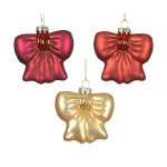 Discount Hanger Glas Strik Roze Rood 8 Cm